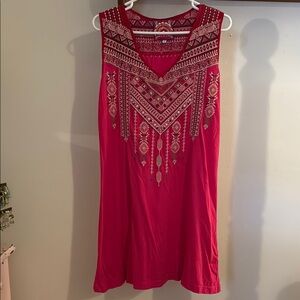 Johnny Was Embroidered Pink Sleeveless Top